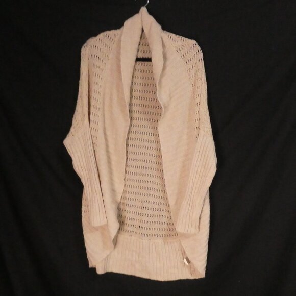 FW COLLECTION | small | Beige Open Front Oversized Cardigan - Picture 1 of 16